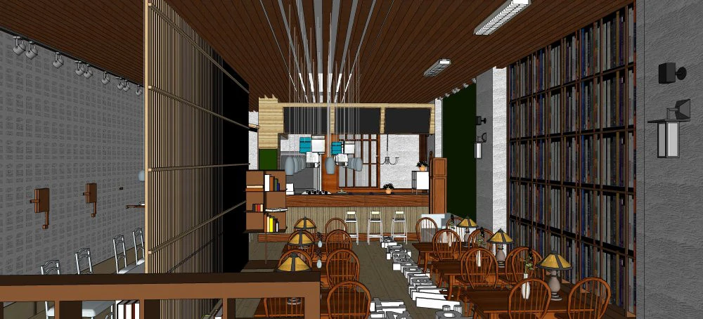 Cafe design 3D Model .c4d .max .obj .3ds .fbx .stl .blend 