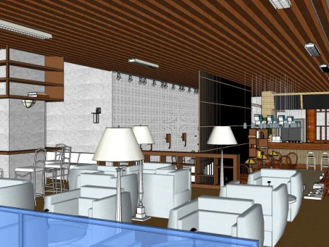 Cafe design 3D Model