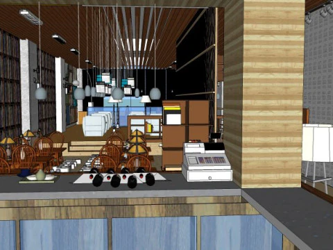 Cafe design 3D Model