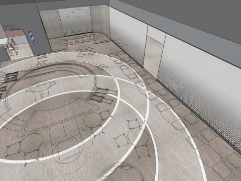 Family-friendly restaurant 3D Model