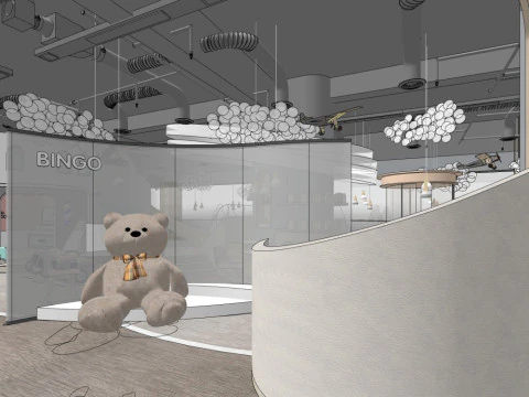 Family-friendly restaurant 3D Model