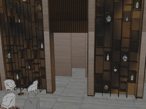 Hotel lobby 3D Model