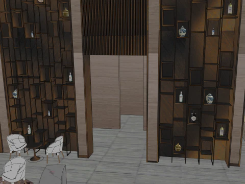 Hotel lobby 3D Model