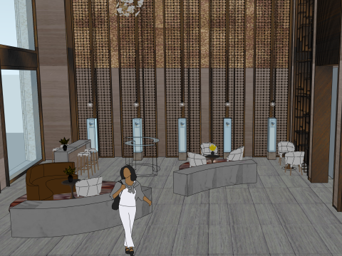 Hotel lobby 3D Model