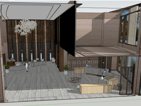 Hotel lobby 3D Model