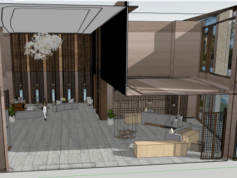 Hotel lobby 3D Model