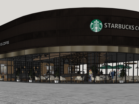 Starbucks Coffee Shop 3D Model
