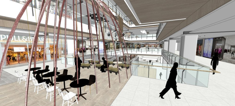 Mall atrium 3D Model .c4d .max .obj .3ds .fbx .stl .blend 