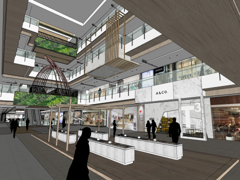 Mall atrium 3D Model