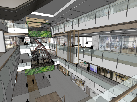 Mall atrium 3D Model