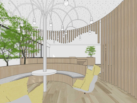 Book Bar Indoor 3D Model