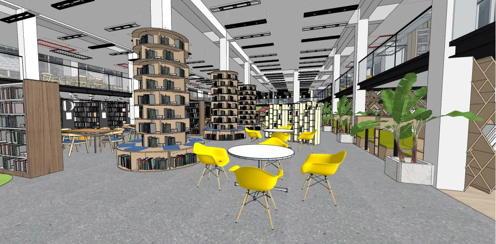 Book Bar Indoor 3D Model .c4d .max .obj .3ds .fbx .stl .blend 