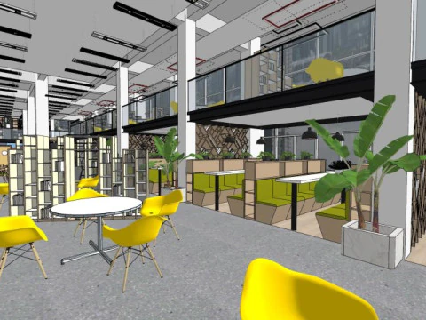 Book Bar Indoor 3D Model