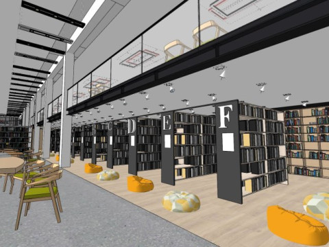 Prenota Bar al coperto Modello 3D