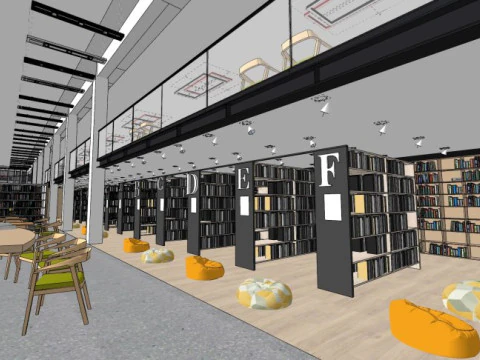 Book Bar Indoor 3D Model