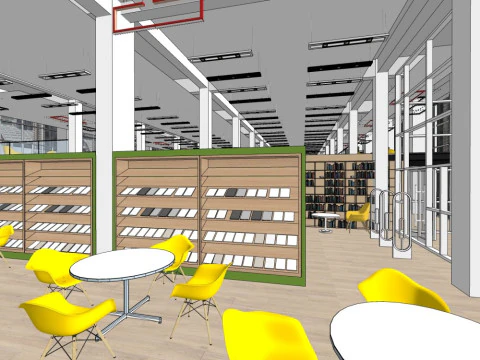 Book Bar Indoor 3D Model