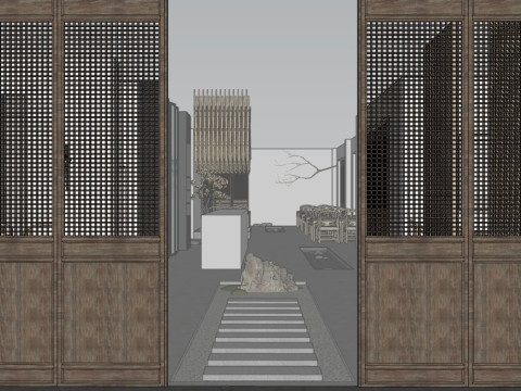 Restaurant Interior Design 3D Model