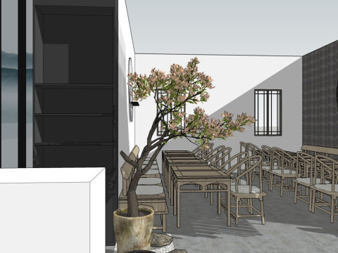 Restaurant Interior Design 3D Model