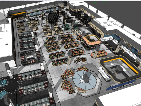 Supermarket Design Proposal 3D Model