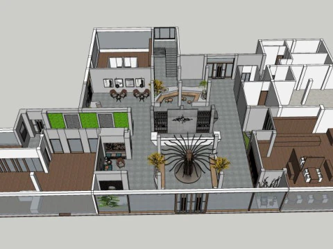 Progettazione della decorazione degli interni dell'alloggio in famiglia Modello 3D