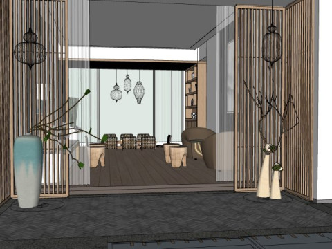 Resort hotel 3D Model