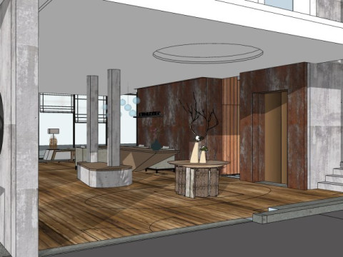 Resort hotel 3D Model