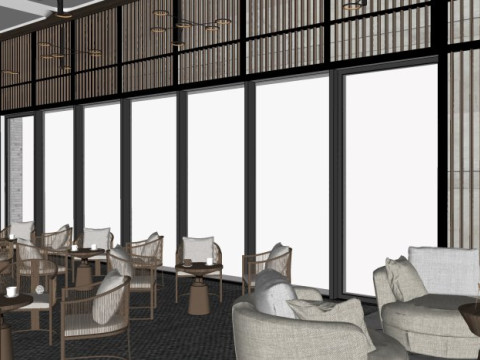 로비 인테리어 3D 모델