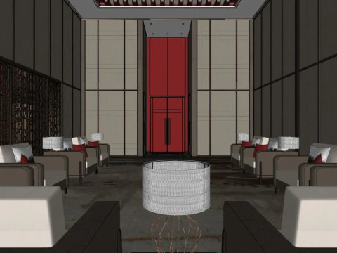 Indoor clubhouse 3D Model