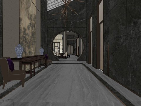 Indoor clubhouse 3D Model