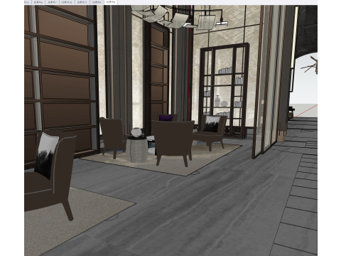 Indoor clubhouse 3D Model