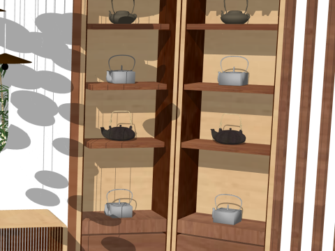 中式茶室 3D 模型