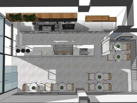 Milk tea shop 3D Model