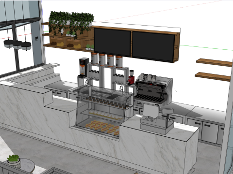 Milk tea shop 3D Model