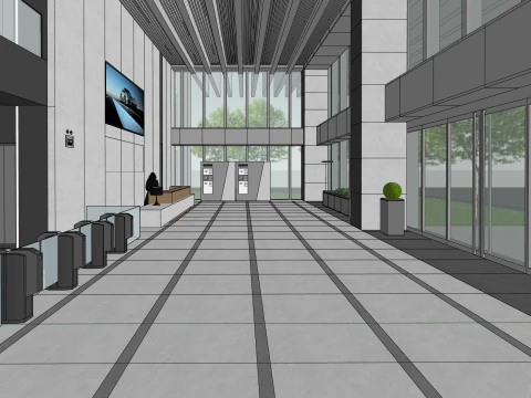 Hallen-Designmodell 3D Modell