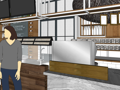 Restaurant 3D Modell