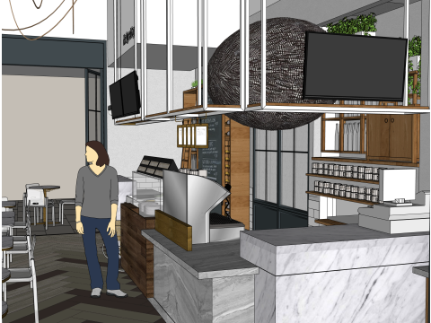 Restaurant 3D Modell