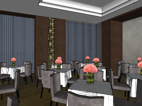 Hotel-restaurant 3D Model
