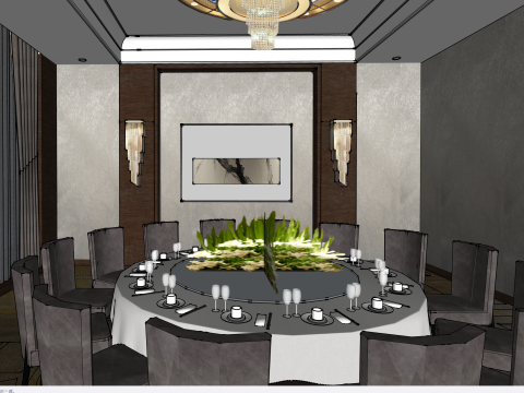 Hotel restaurant 3D Model