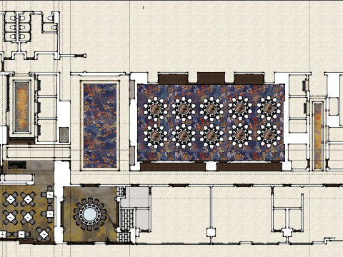 Hotel restaurant 3D Model