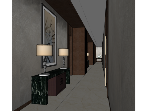 Hotel restaurant 3D Model