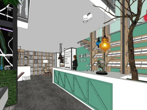 Cafe 3D Model