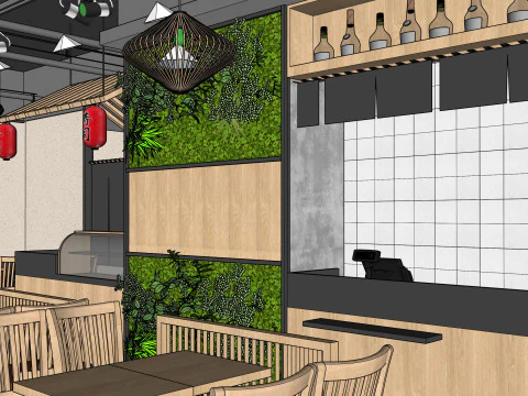 Lamian Noodles Restaurant 3D Model