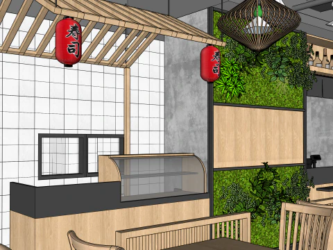 Lamian Noodles Restaurant 3D Model