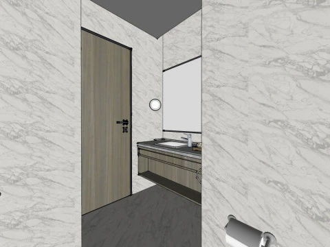 Hotel Standard Room Model 3D Model