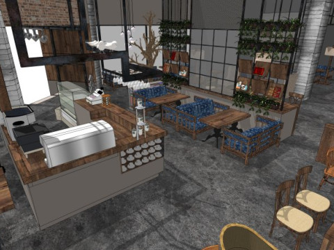 Innencaf&eacute; 3D Modell