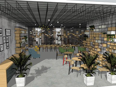 Bookstore Indoor 3D Model