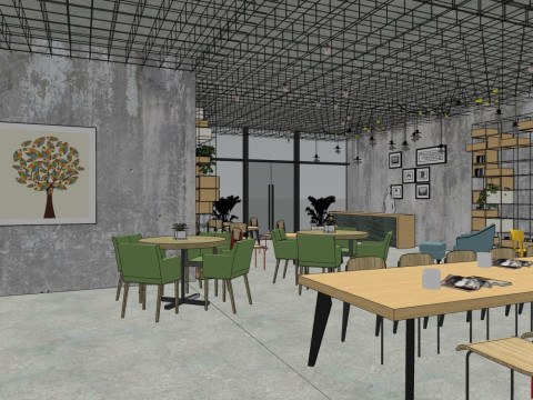 Libreria al coperto Modello 3D