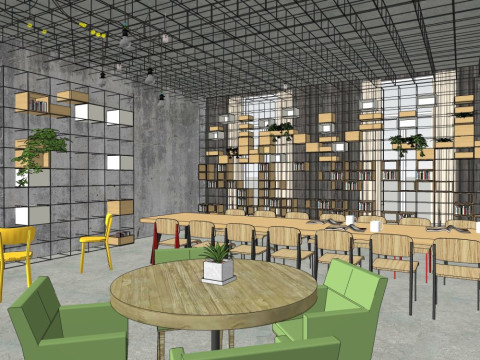 Libreria al coperto Modello 3D