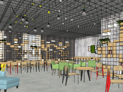 Libreria al coperto Modello 3D