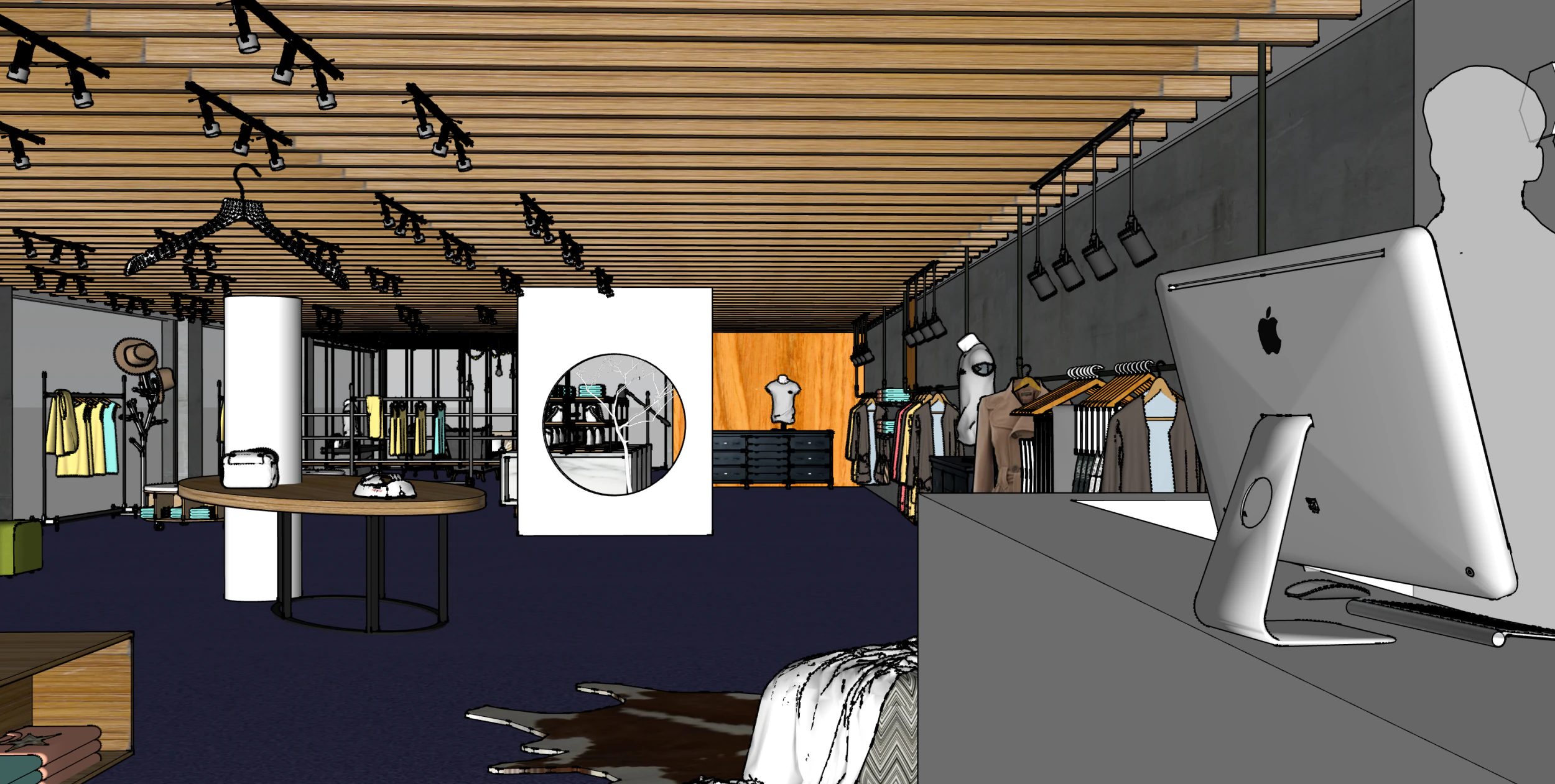 Boutique Clothing Store 3D Model .c4d .max .obj .3ds .fbx .stl .blend 